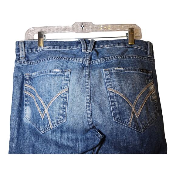 William Rast Blue Denim Distressed Straight Jeans Size‎ 29 - Picture 9 of 12